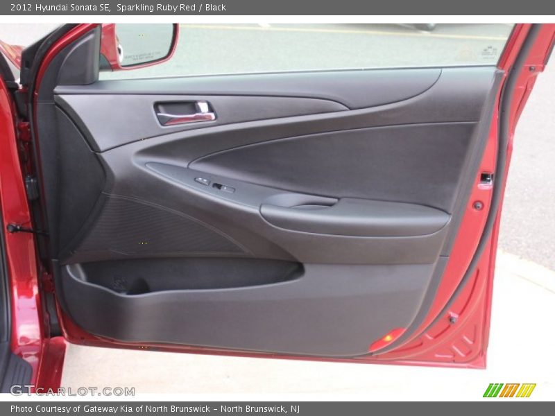 Sparkling Ruby Red / Black 2012 Hyundai Sonata SE