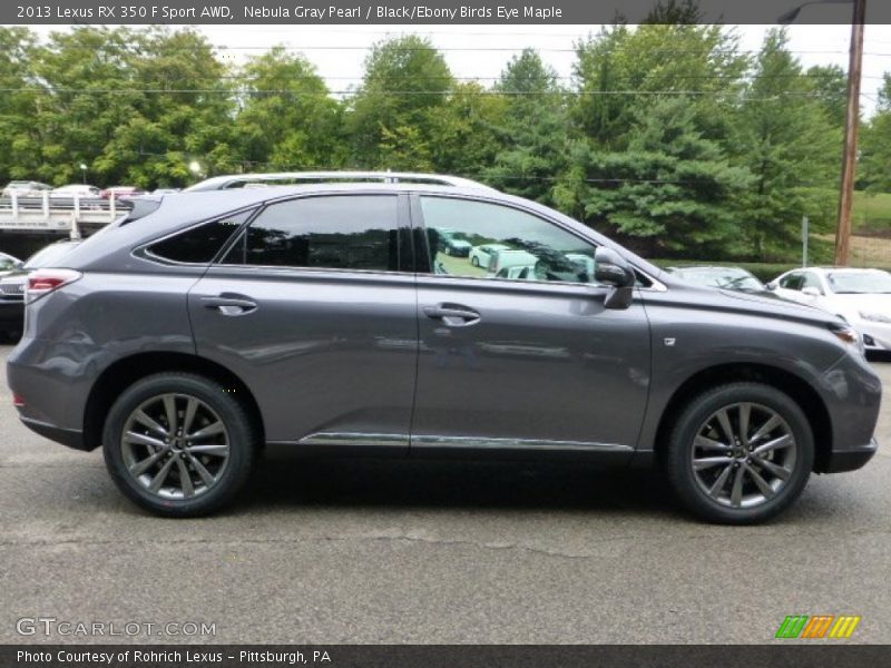 Nebula Gray Pearl / Black/Ebony Birds Eye Maple 2013 Lexus RX 350 F Sport AWD
