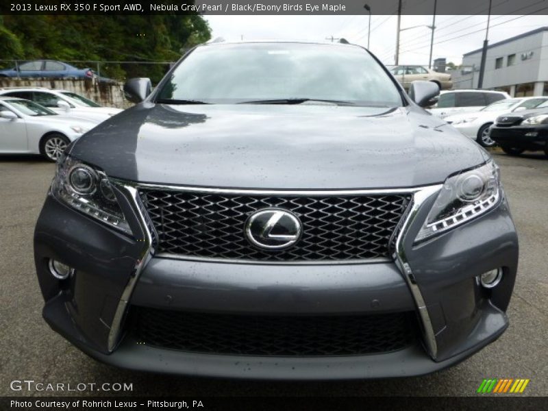 Nebula Gray Pearl / Black/Ebony Birds Eye Maple 2013 Lexus RX 350 F Sport AWD