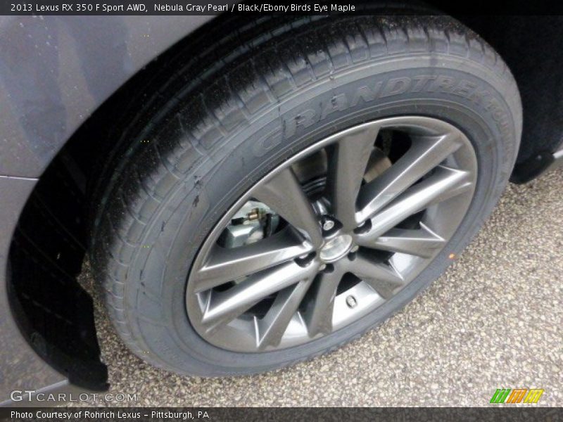Nebula Gray Pearl / Black/Ebony Birds Eye Maple 2013 Lexus RX 350 F Sport AWD