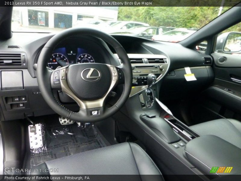 Nebula Gray Pearl / Black/Ebony Birds Eye Maple 2013 Lexus RX 350 F Sport AWD