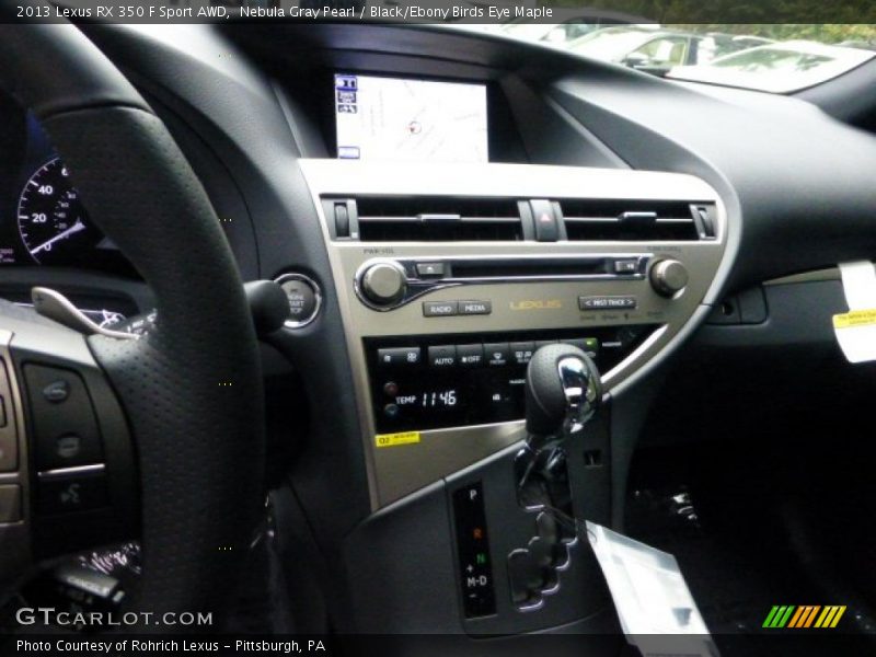 Nebula Gray Pearl / Black/Ebony Birds Eye Maple 2013 Lexus RX 350 F Sport AWD
