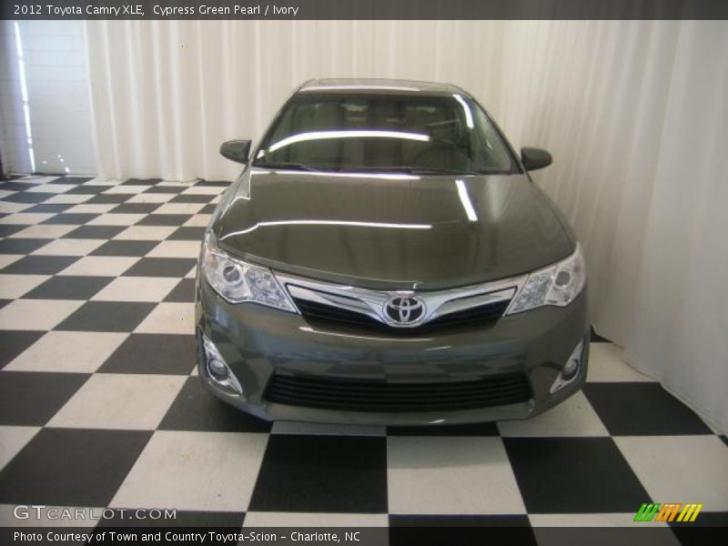 Cypress Green Pearl / Ivory 2012 Toyota Camry XLE