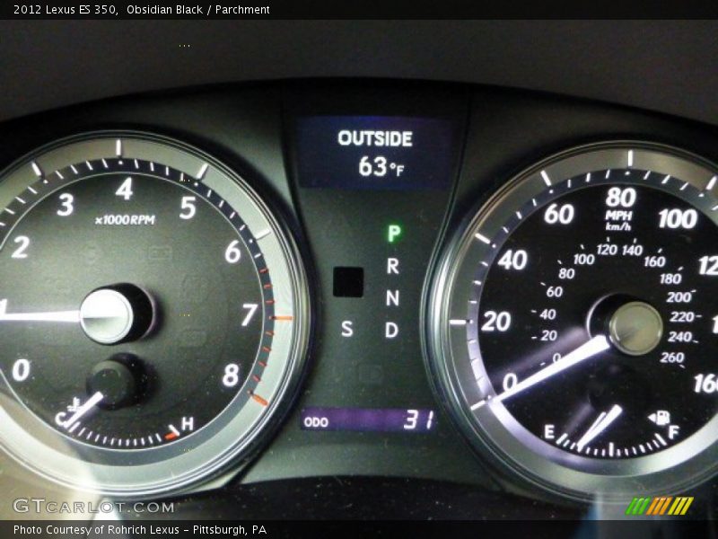 Obsidian Black / Parchment 2012 Lexus ES 350