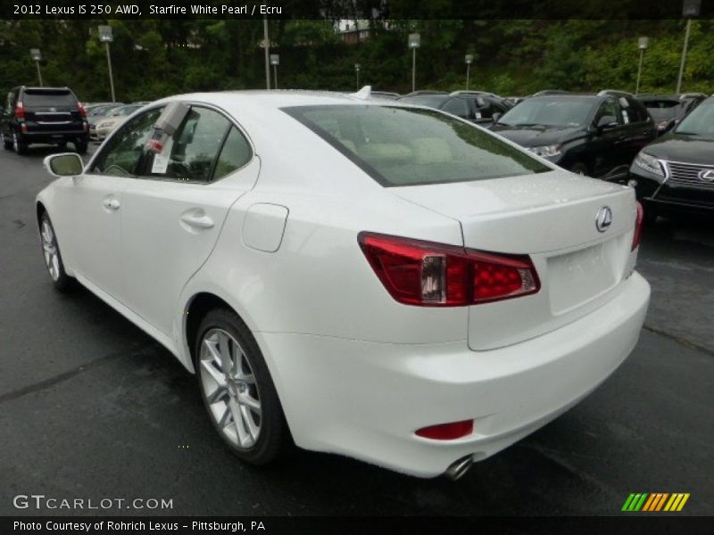 Starfire White Pearl / Ecru 2012 Lexus IS 250 AWD