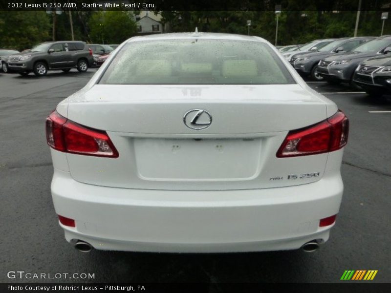 Starfire White Pearl / Ecru 2012 Lexus IS 250 AWD