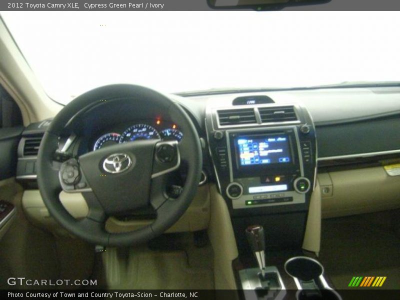 Cypress Green Pearl / Ivory 2012 Toyota Camry XLE