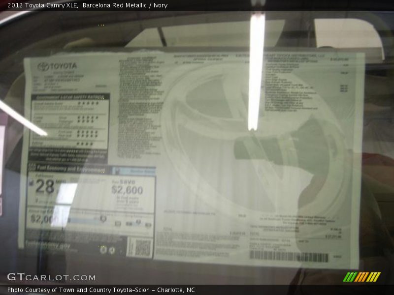 Barcelona Red Metallic / Ivory 2012 Toyota Camry XLE