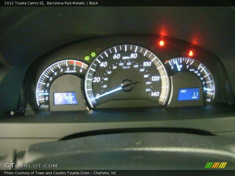 Barcelona Red Metallic / Black 2012 Toyota Camry SE