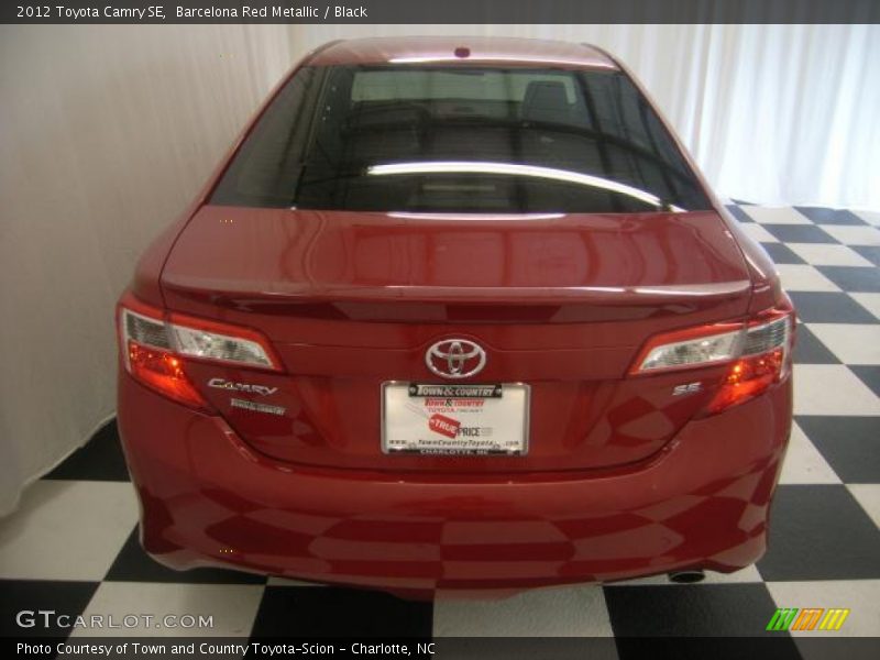 Barcelona Red Metallic / Black 2012 Toyota Camry SE