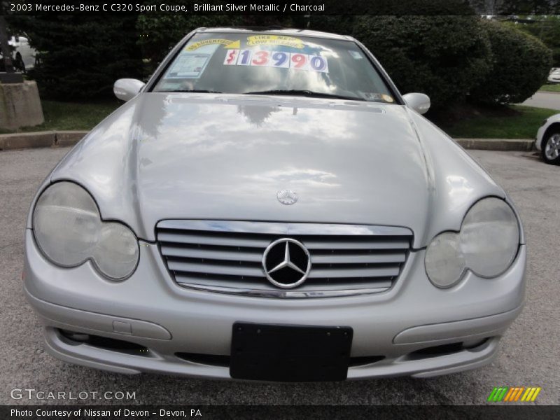 Brilliant Silver Metallic / Charcoal 2003 Mercedes-Benz C C320 Sport Coupe