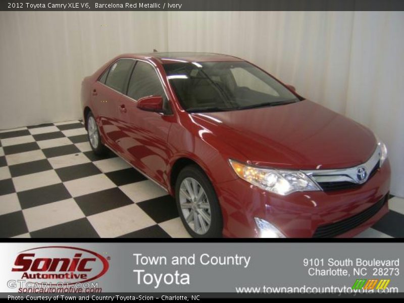 Barcelona Red Metallic / Ivory 2012 Toyota Camry XLE V6