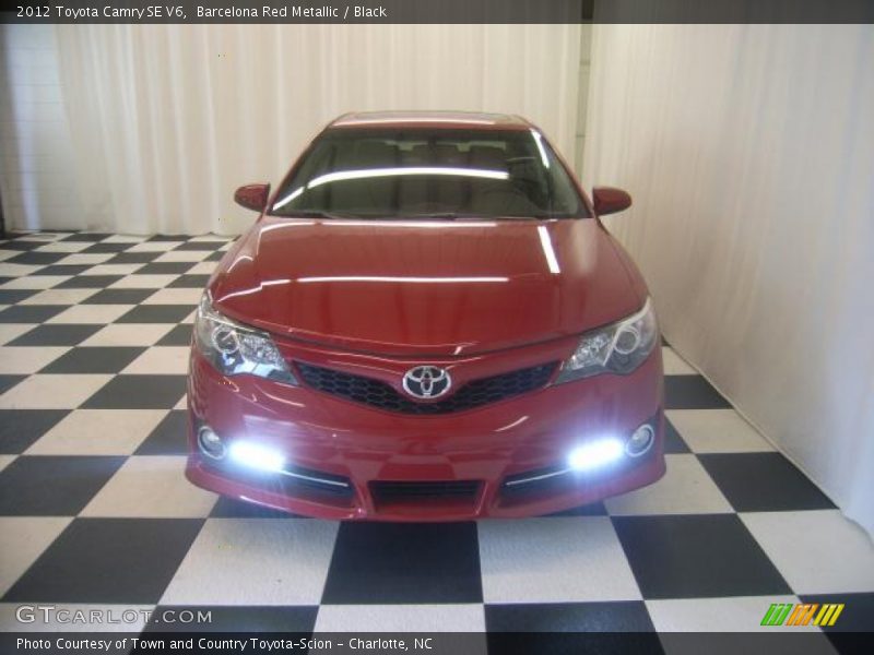 Barcelona Red Metallic / Black 2012 Toyota Camry SE V6