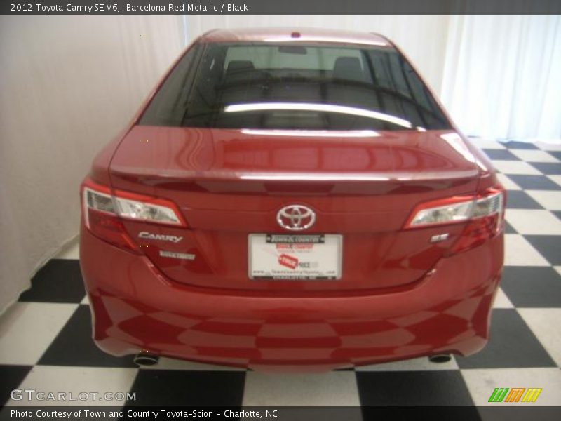 Barcelona Red Metallic / Black 2012 Toyota Camry SE V6