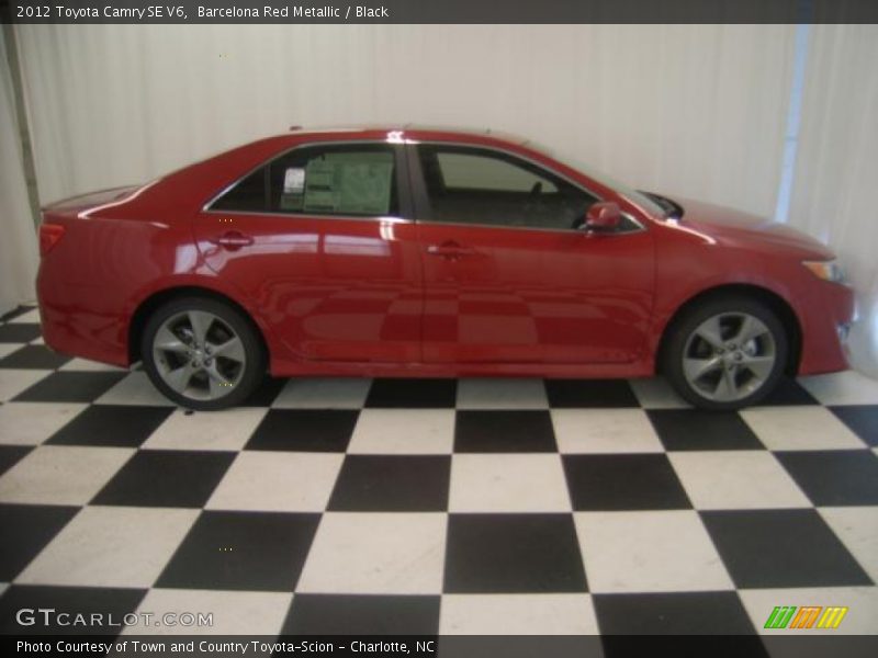 Barcelona Red Metallic / Black 2012 Toyota Camry SE V6
