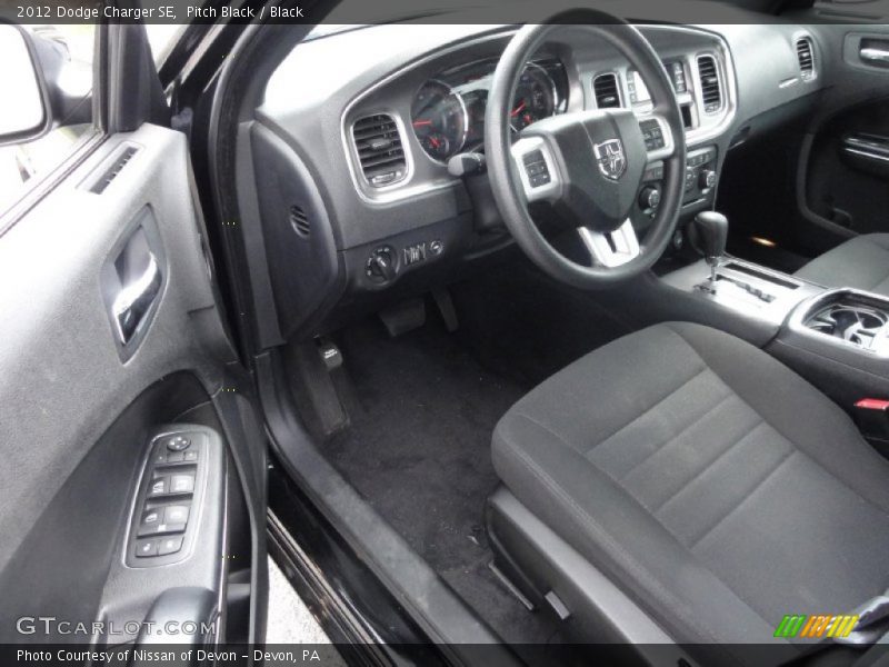 Pitch Black / Black 2012 Dodge Charger SE