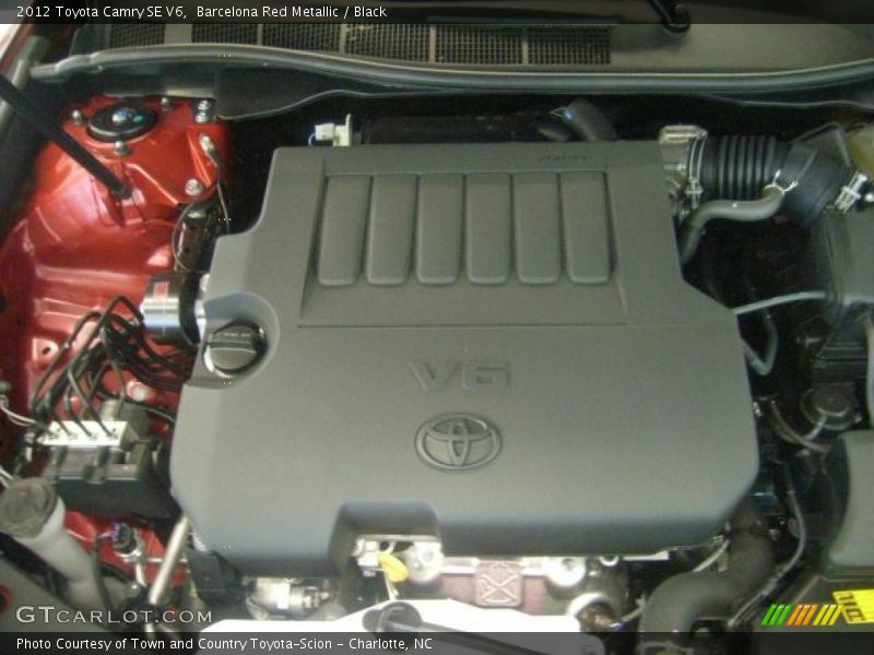 Barcelona Red Metallic / Black 2012 Toyota Camry SE V6
