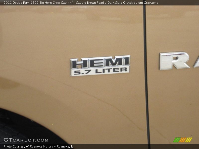 Saddle Brown Pearl / Dark Slate Gray/Medium Graystone 2011 Dodge Ram 1500 Big Horn Crew Cab 4x4