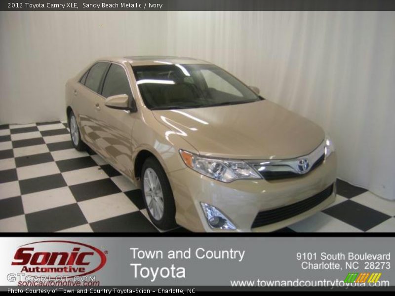 Sandy Beach Metallic / Ivory 2012 Toyota Camry XLE