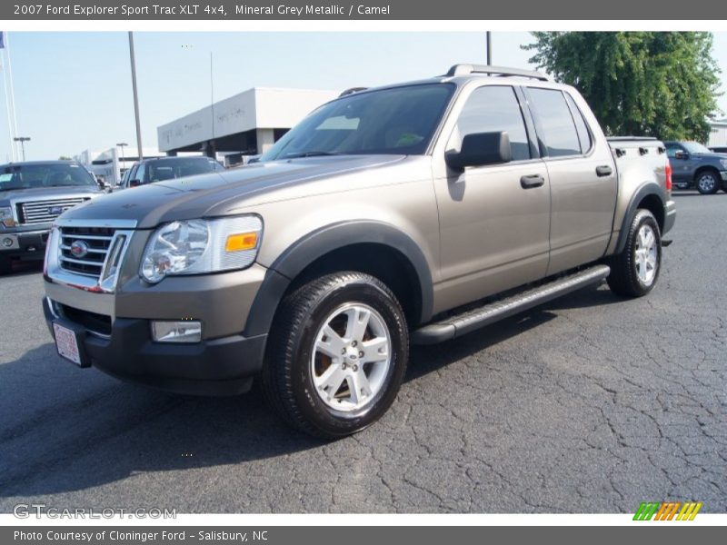 Mineral Grey Metallic / Camel 2007 Ford Explorer Sport Trac XLT 4x4