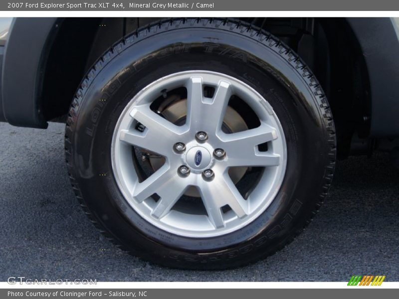 Mineral Grey Metallic / Camel 2007 Ford Explorer Sport Trac XLT 4x4