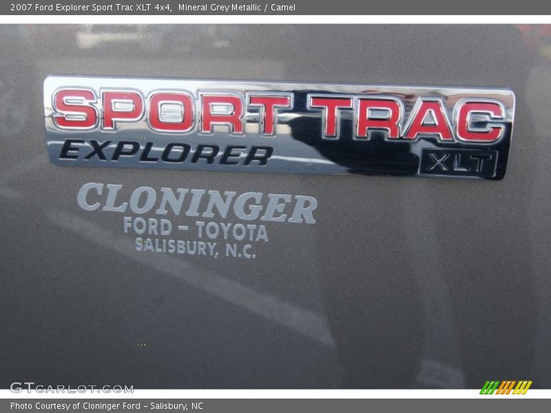 Mineral Grey Metallic / Camel 2007 Ford Explorer Sport Trac XLT 4x4