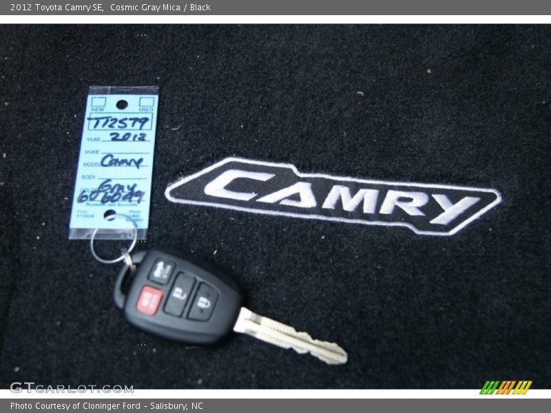 Cosmic Gray Mica / Black 2012 Toyota Camry SE