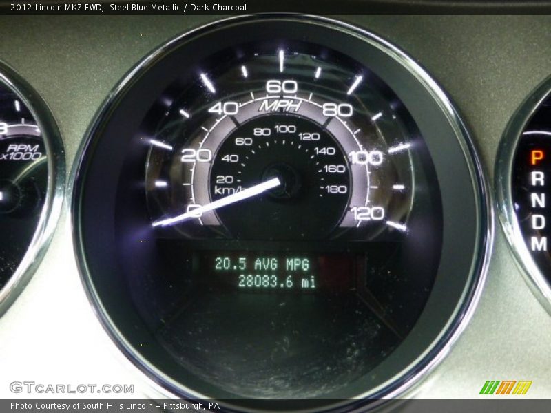 Steel Blue Metallic / Dark Charcoal 2012 Lincoln MKZ FWD