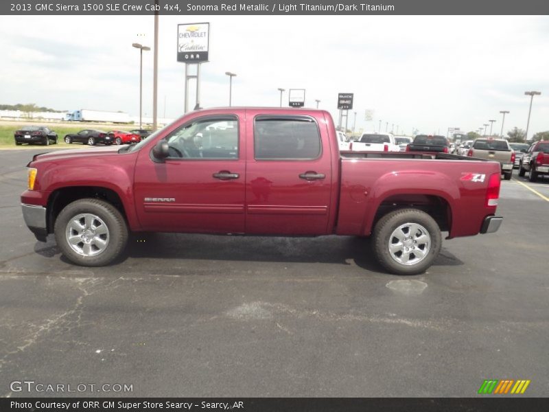 Sonoma Red Metallic / Light Titanium/Dark Titanium 2013 GMC Sierra 1500 SLE Crew Cab 4x4