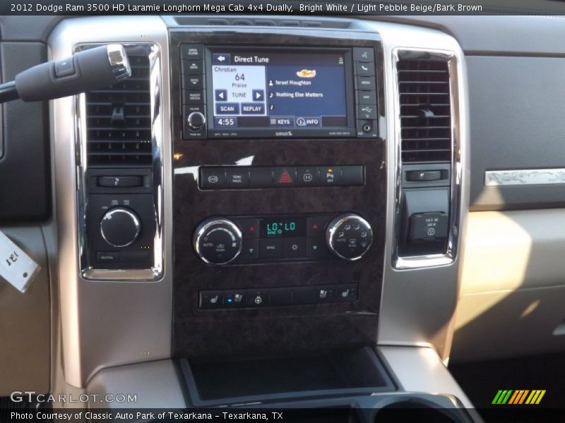 Bright White / Light Pebble Beige/Bark Brown 2012 Dodge Ram 3500 HD Laramie Longhorn Mega Cab 4x4 Dually
