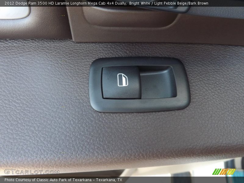 Bright White / Light Pebble Beige/Bark Brown 2012 Dodge Ram 3500 HD Laramie Longhorn Mega Cab 4x4 Dually