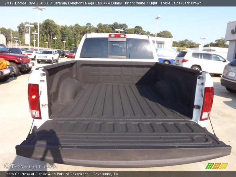 Bright White / Light Pebble Beige/Bark Brown 2012 Dodge Ram 3500 HD Laramie Longhorn Mega Cab 4x4 Dually