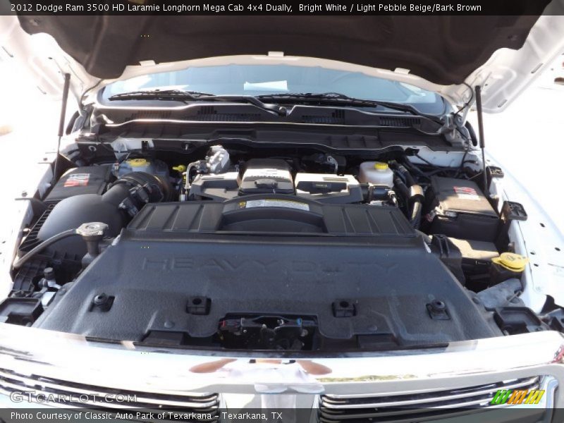  2012 Ram 3500 HD Laramie Longhorn Mega Cab 4x4 Dually Engine - 6.7 Liter OHV 24-Valve Cummins VGT Turbo-Diesel Inline 6 Cylinder