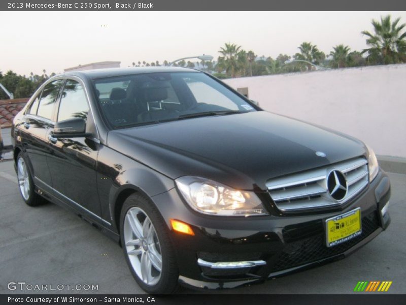 Black / Black 2013 Mercedes-Benz C 250 Sport