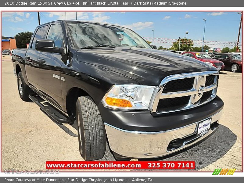 Brilliant Black Crystal Pearl / Dark Slate/Medium Graystone 2010 Dodge Ram 1500 ST Crew Cab 4x4