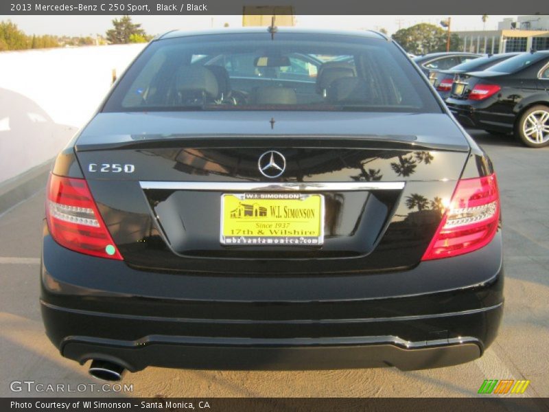 Black / Black 2013 Mercedes-Benz C 250 Sport