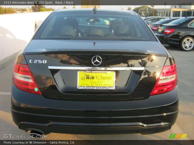 Black / Black 2013 Mercedes-Benz C 250 Sport