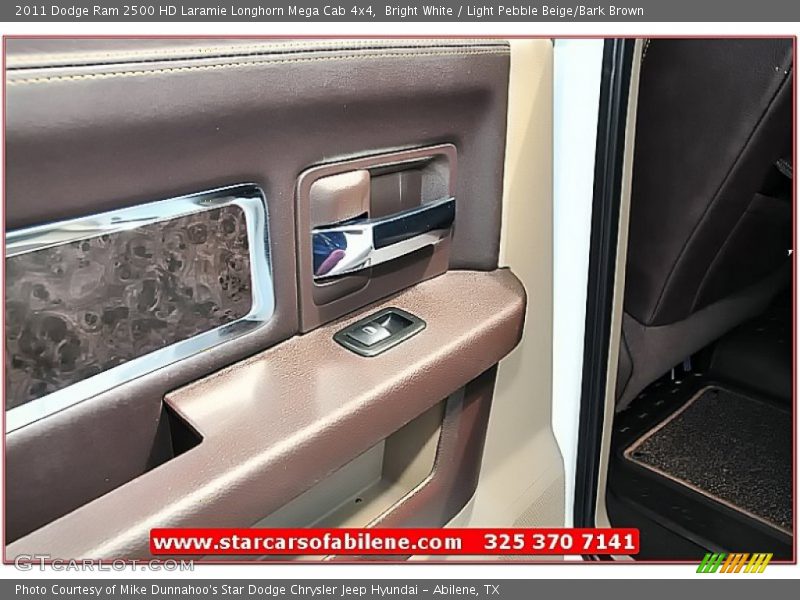 Bright White / Light Pebble Beige/Bark Brown 2011 Dodge Ram 2500 HD Laramie Longhorn Mega Cab 4x4