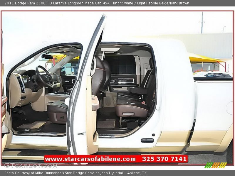 Bright White / Light Pebble Beige/Bark Brown 2011 Dodge Ram 2500 HD Laramie Longhorn Mega Cab 4x4