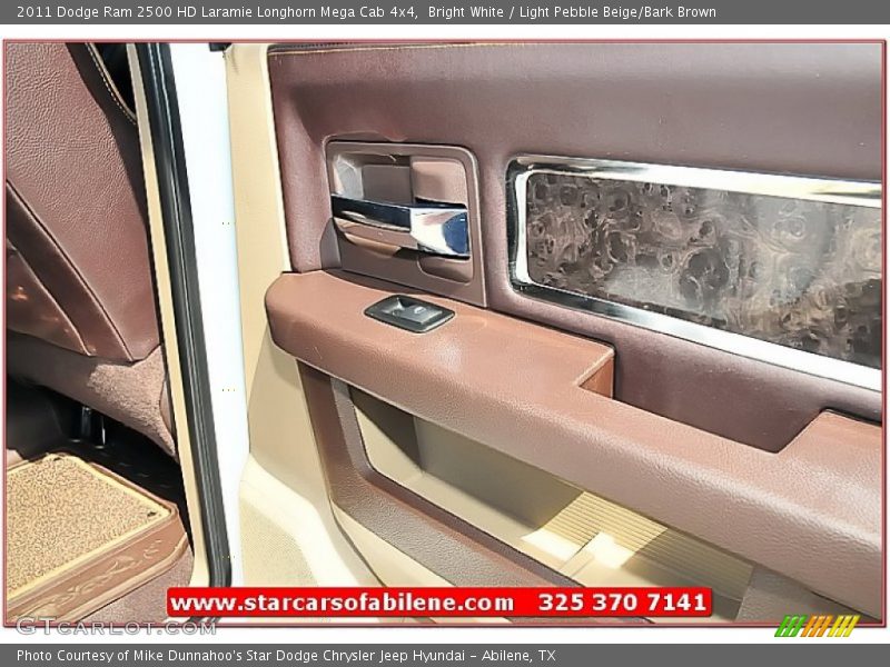 Bright White / Light Pebble Beige/Bark Brown 2011 Dodge Ram 2500 HD Laramie Longhorn Mega Cab 4x4