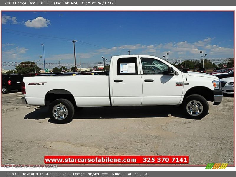 Bright White / Khaki 2008 Dodge Ram 2500 ST Quad Cab 4x4