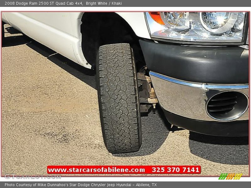 Bright White / Khaki 2008 Dodge Ram 2500 ST Quad Cab 4x4