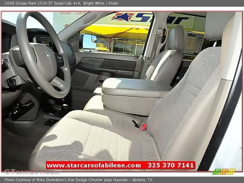 Bright White / Khaki 2008 Dodge Ram 2500 ST Quad Cab 4x4