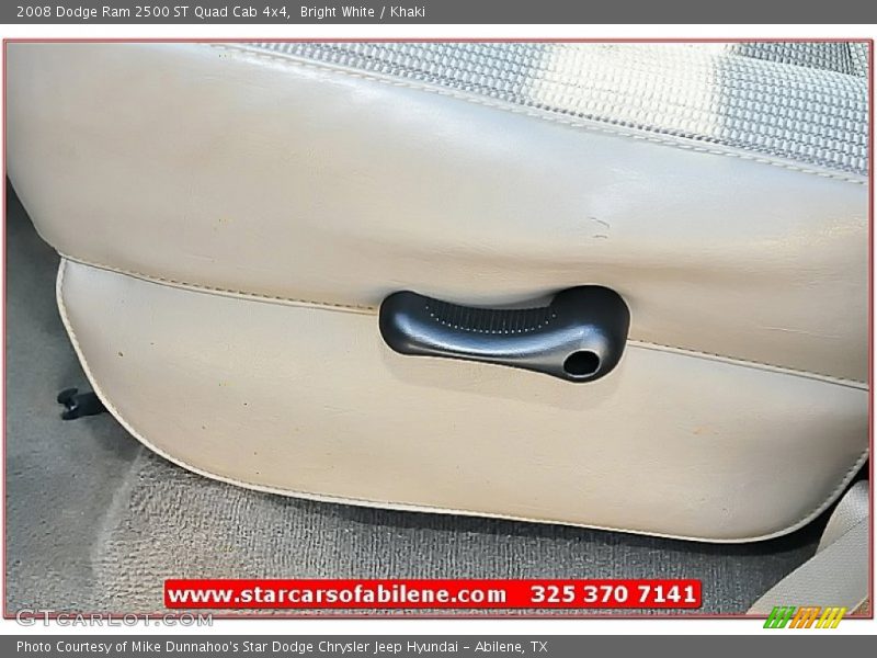 Bright White / Khaki 2008 Dodge Ram 2500 ST Quad Cab 4x4