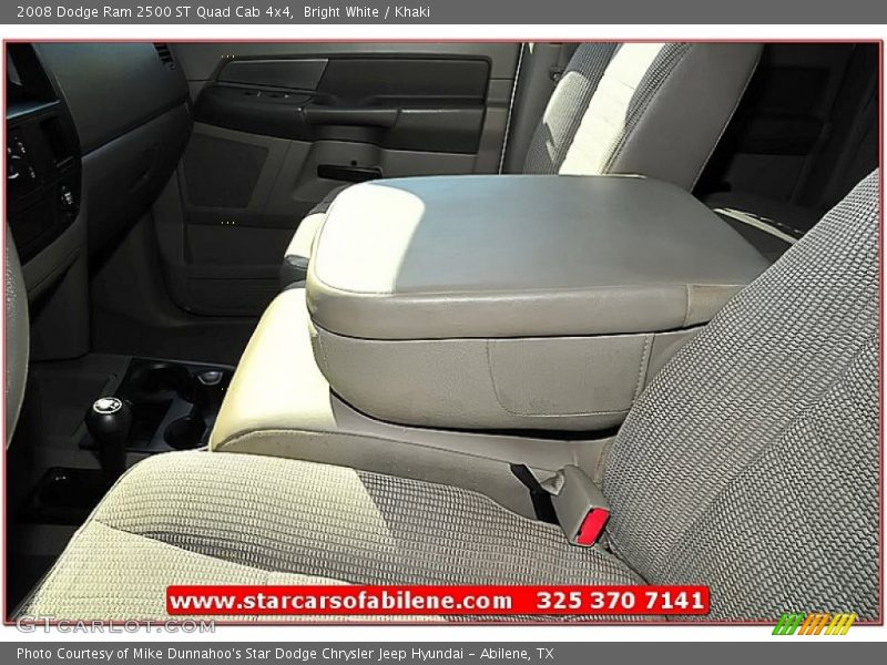 Bright White / Khaki 2008 Dodge Ram 2500 ST Quad Cab 4x4