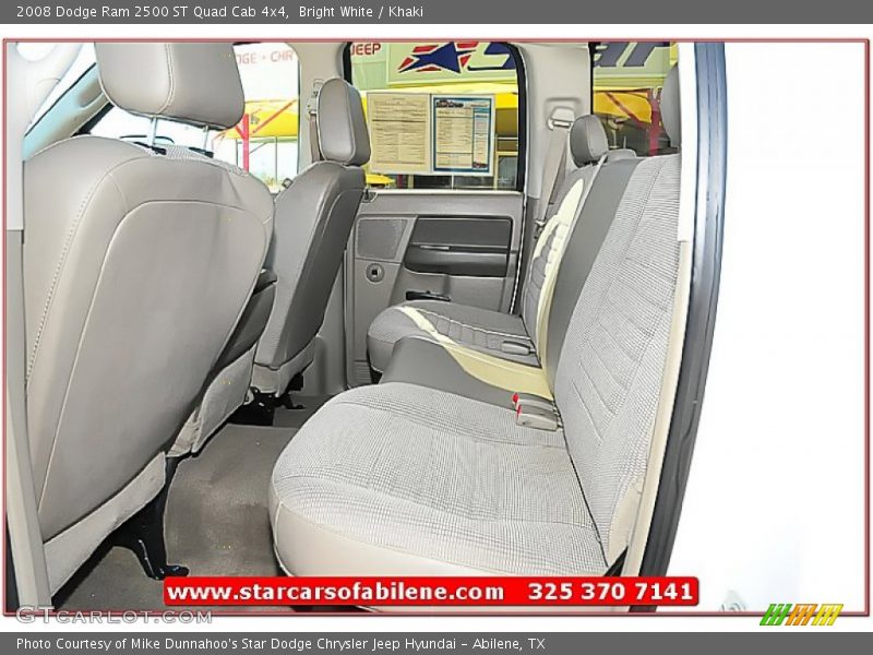 Bright White / Khaki 2008 Dodge Ram 2500 ST Quad Cab 4x4