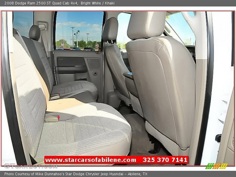Bright White / Khaki 2008 Dodge Ram 2500 ST Quad Cab 4x4