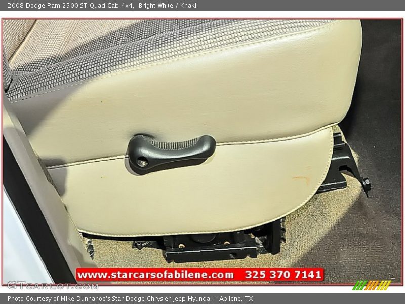 Bright White / Khaki 2008 Dodge Ram 2500 ST Quad Cab 4x4