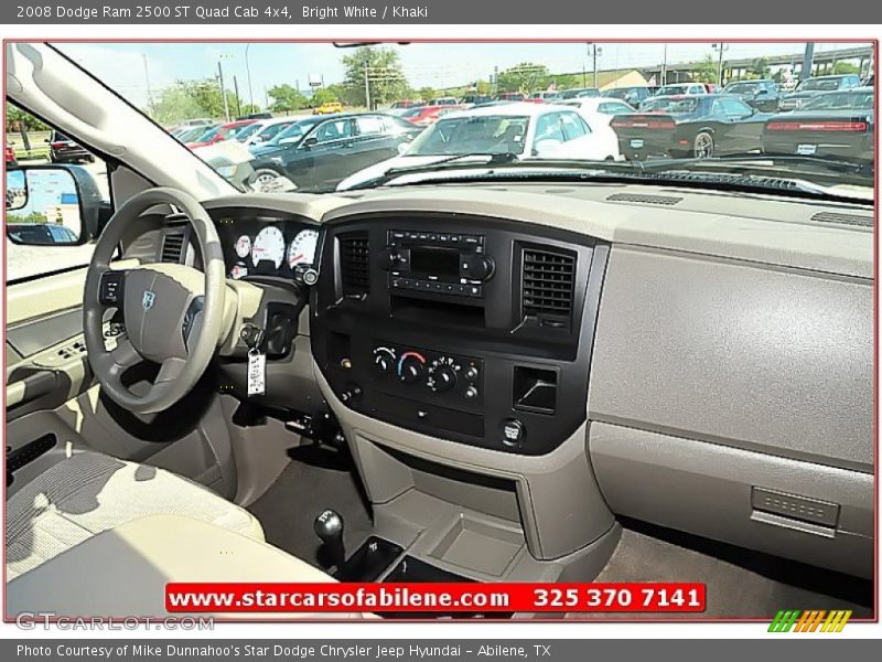 Bright White / Khaki 2008 Dodge Ram 2500 ST Quad Cab 4x4