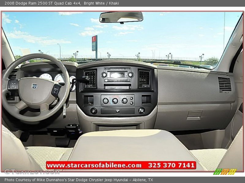 Bright White / Khaki 2008 Dodge Ram 2500 ST Quad Cab 4x4